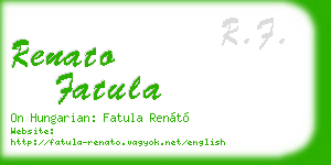 renato fatula business card